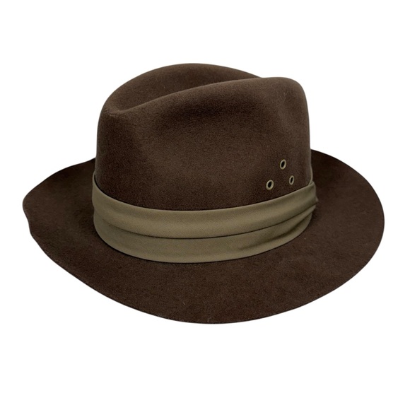 Banana Republic Medium Safari & Travel Hat Fedora Made In USA Vintage 100% Wool